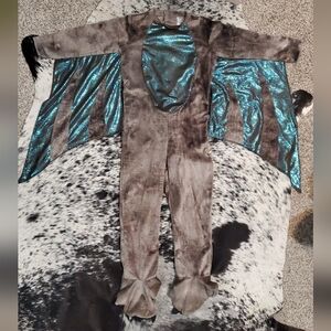 Kids Pterodactyl Costume with Wings - Gray and Blue